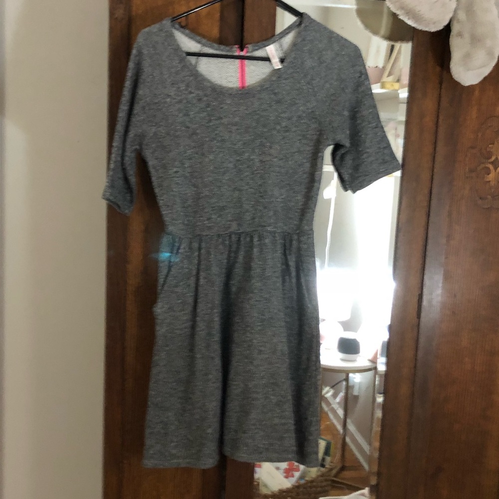 Gray sweater dress